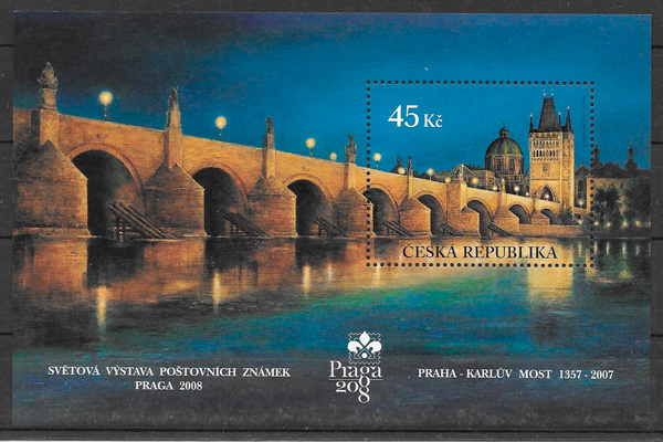 colección sellos arquitectura Chequia 2007