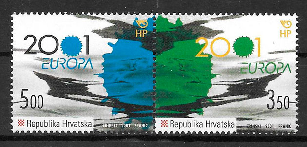 colección sellos Europa 2001 Croacia