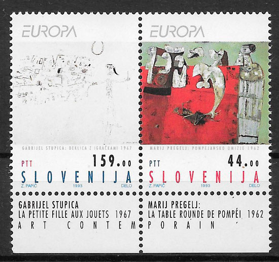 sellos Europa Eslovenia 1993