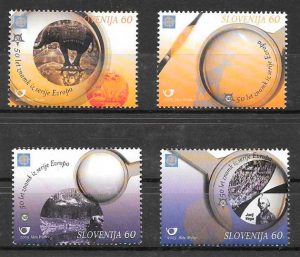 filatelia tema Europa Eslovenia 2005
