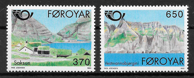 colección sellos turismo 1991