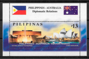 filatelia colección arquitectura Filipinas 2001