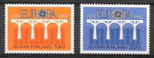 sellos tema Europa Finlandia 1984