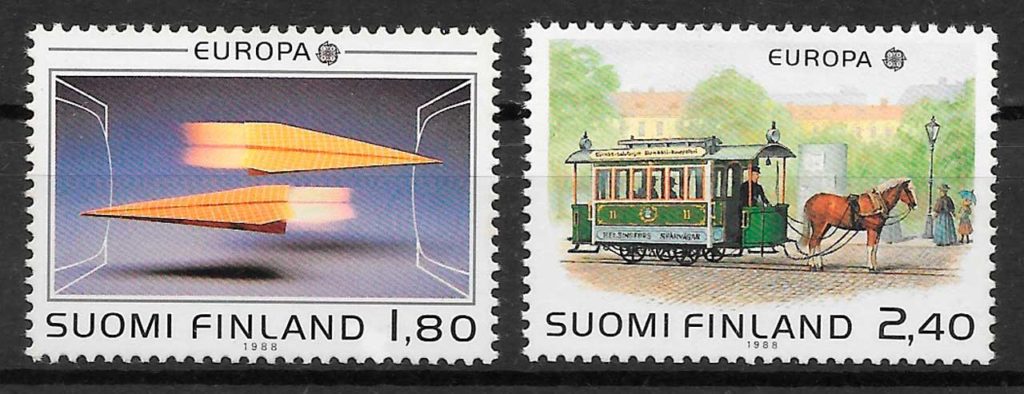 sellos Europa Finlandia 1988