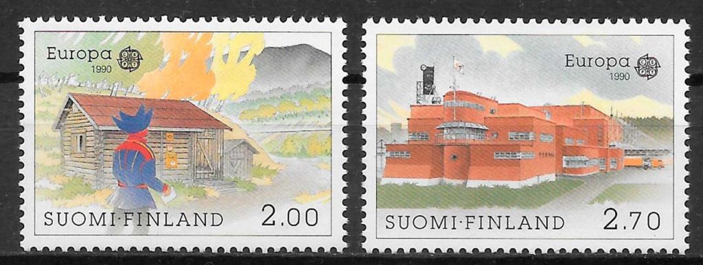 sellos Europa Finlandia 1990