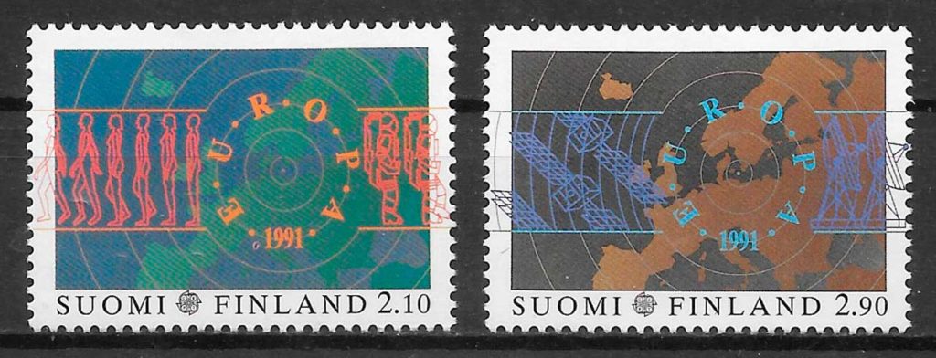 coleccion sellos Europa Finlandia 1991
