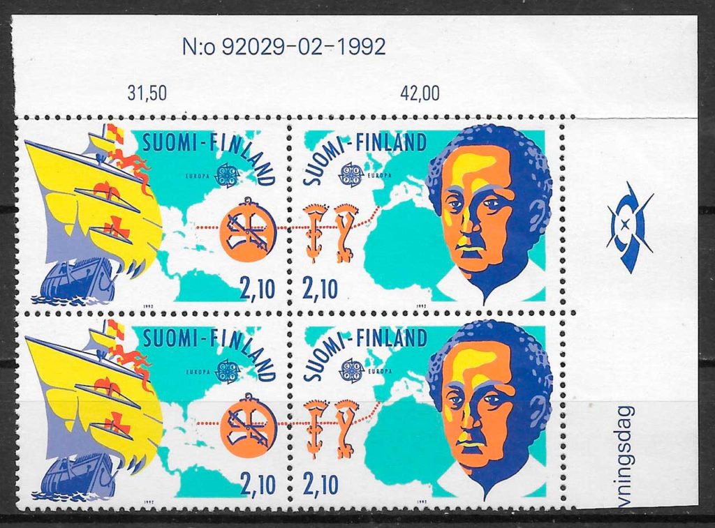 coleccion sellos Europa Finlandia 1992