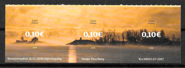 colección sellos Finlandia turismo 2008