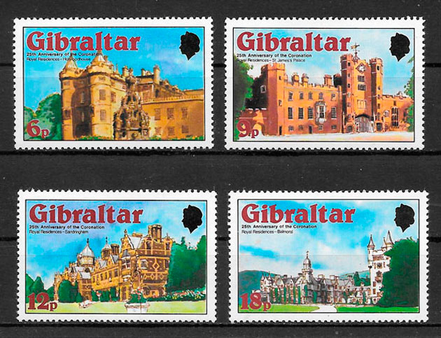 filatelia arquitectura Gibraltar 1978