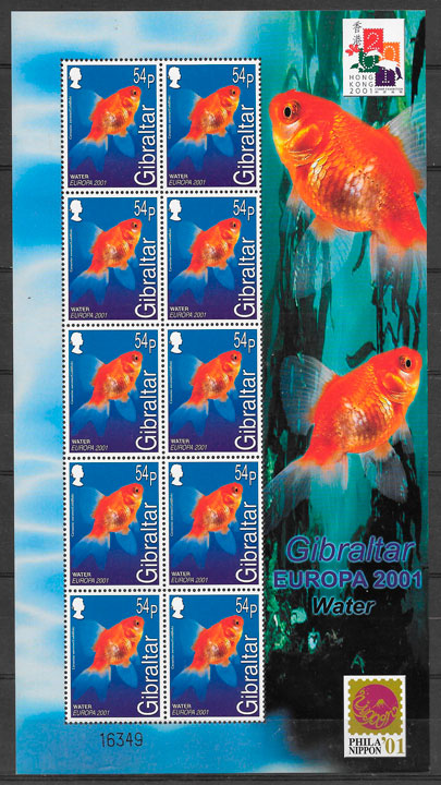 filatelia Europa Gibraltar 2001