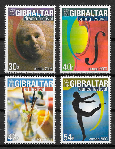 colección sellos Europa Gibraltar 2003