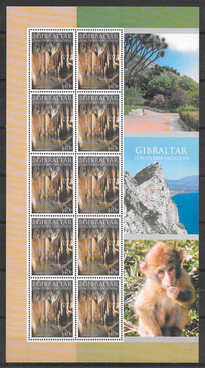 colección sellos Europa Gibraltar 2004