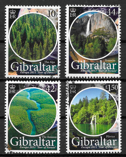 colección sellos Europa Gibraltar 2011