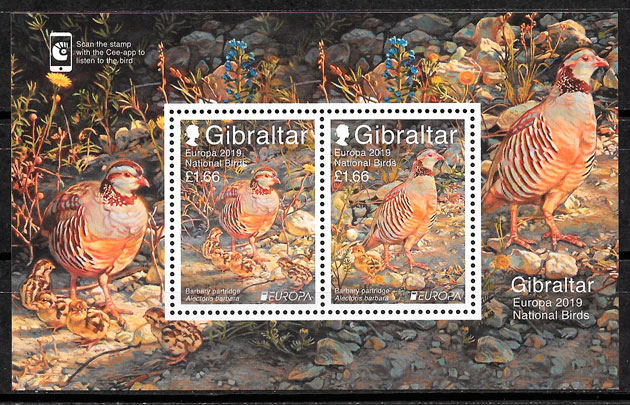 colección sellos Europa Gibraltar 2019