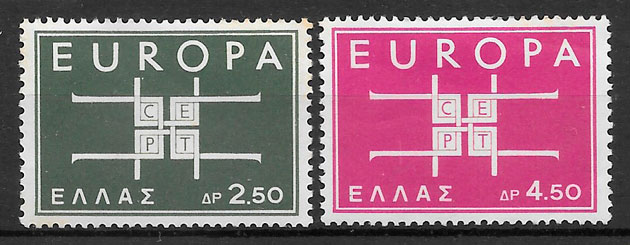 sellos Europa Grecia 1963