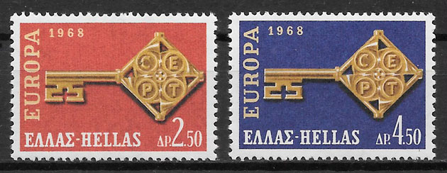 filatelia Europa Grecia 1968