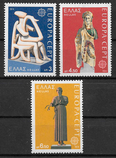filatelia colección Europa Grecia 1974