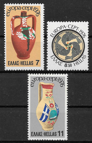  colección sellos Europa Grecia 1976