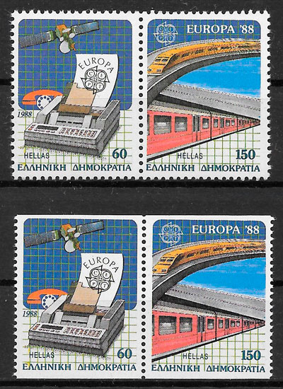 sellos Europa Grecia 1988