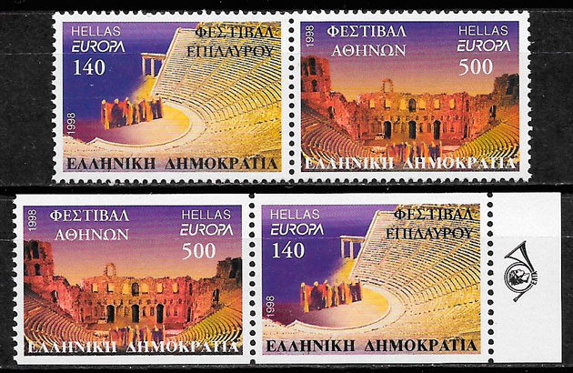 filatelia Europa Grecia 1998