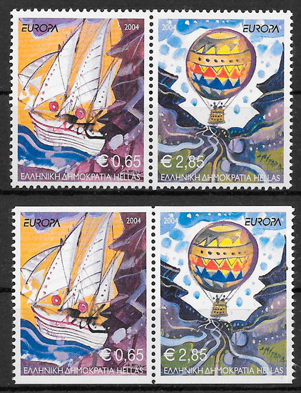 colección sellos Grecia Europa 2004