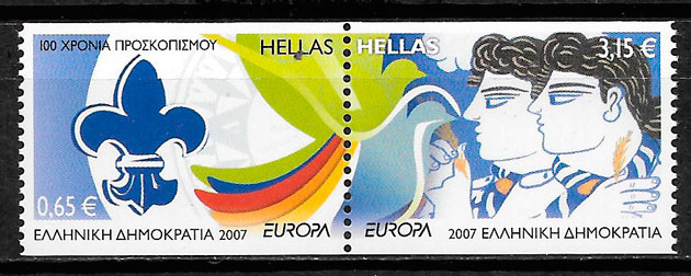 colección sellos Grecia Europa 2007