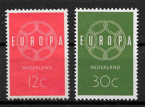 filatelia Europa Holanda 1959