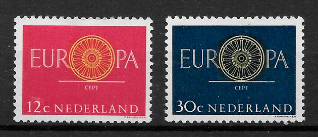 selos Europa Holanda 1960