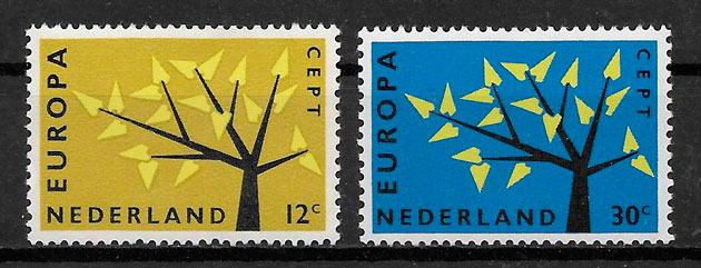filatelia colección Europa Holanda 1963