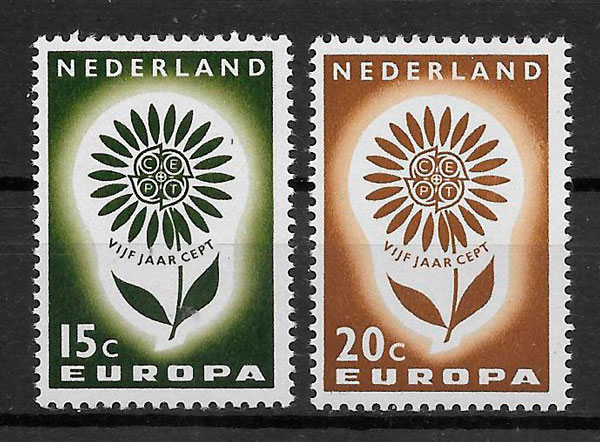 colección sellos Europa Holanda 1964