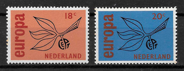 colección sellos Europa Holanda 1965