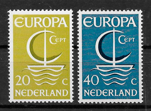 colección sellos Europa Holanda 1966