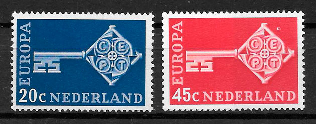 filatelia Europa Holanda 1968
