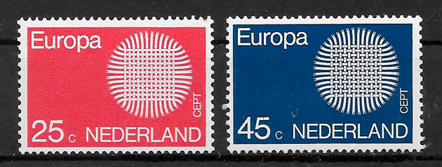 sellos Europa Holanda 1970