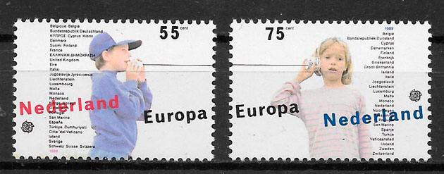 colección sellos Europa Holanda 1982