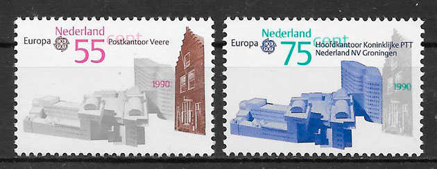 filatelia colección Europa Holanda 1990
