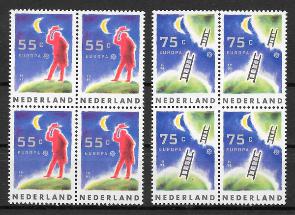 filatelia colección Europa Holanda 1991