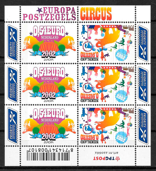 colección sellos Europa Holanda 2002