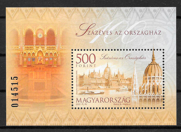 coleción sellos arquitectura Hungría 2002