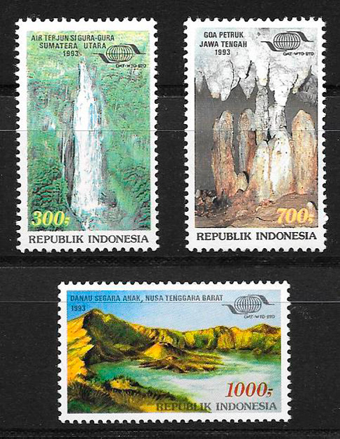 colección sellos turismo Indonesia 1993
