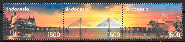 filatelia arquitectura Indonesia 2009