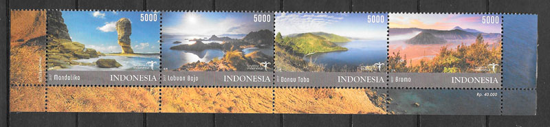 filatelia colección turismo Indonesia 2014