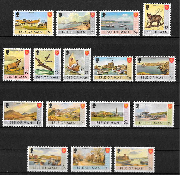sellos turismo Isla de Man 1973