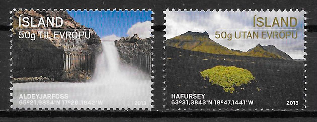 filatelia turismo Islandia 2013