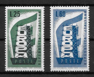 sellos tema Europa Italia 1956
