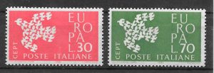 sellos Europa 1956 Italia