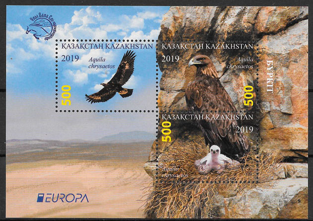 colección sellos fauna Kazajstán 2019