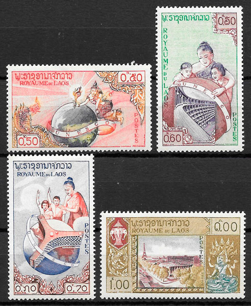 sellos arquitectura Laos 1958