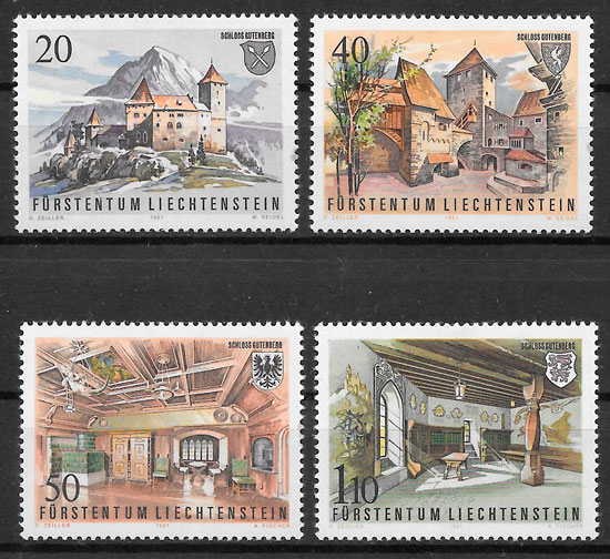 sellos arquitectura Liechtenstein 1981