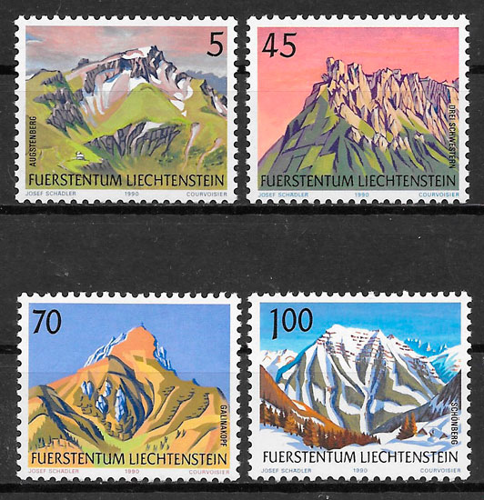colección sellos turismo Liechtenstein 1990